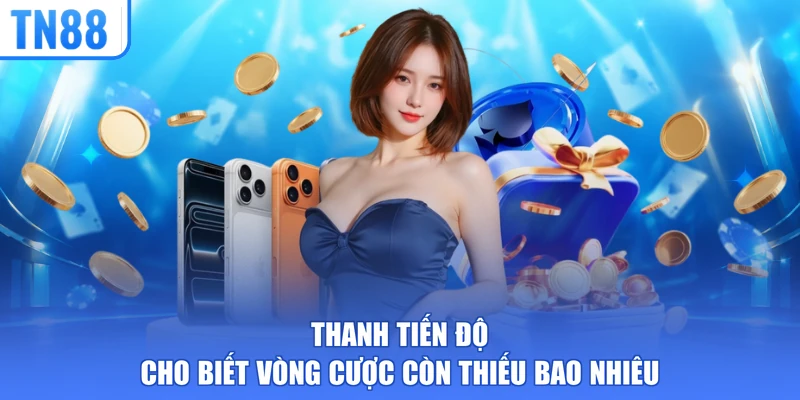 Thanh tiến độ cho biết vòng cược còn thiếu bao nhiêu